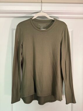 American Eagle Olive Green Long Sleeve soft and sexy Top
